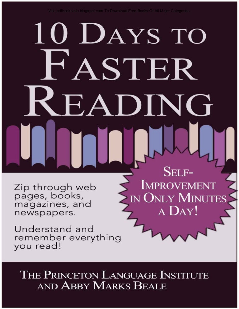 Pdfbooksinfo Blogspot Com 10 Days To Faster Reading