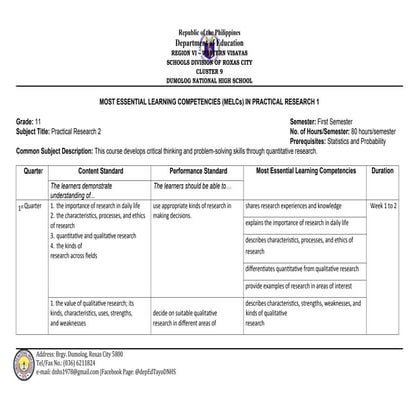 Pdfcoffee.com melcs in-practical-research-1-pdf-free