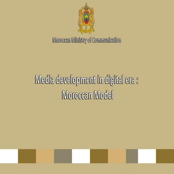 Media development in digital era : Moroccan Model 
