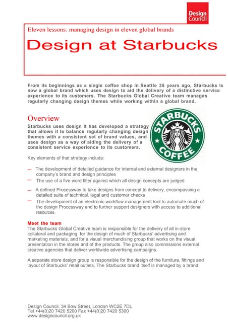 STARBUCKS – Patents, Technology and Market Analysis | PDF
