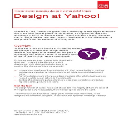 Design at Yahoo