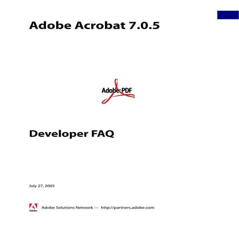 Pdf developer faq