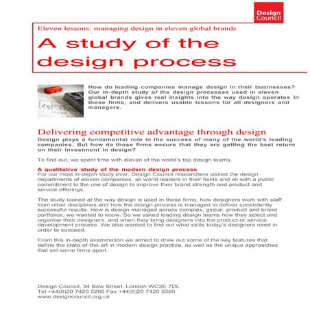 Eleven Lessons Complete Studio UK Design Council