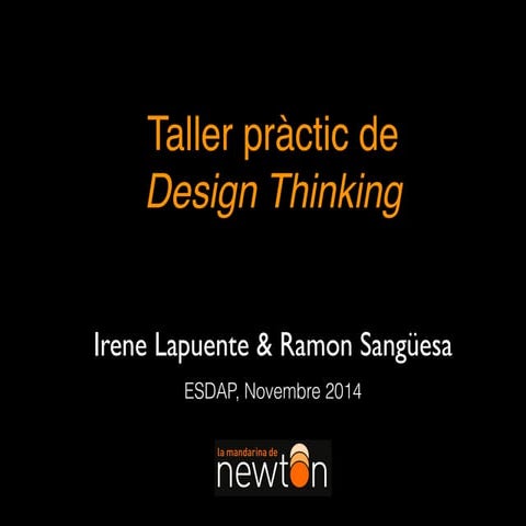 Taller práctico de Design Thinking -ESDAP