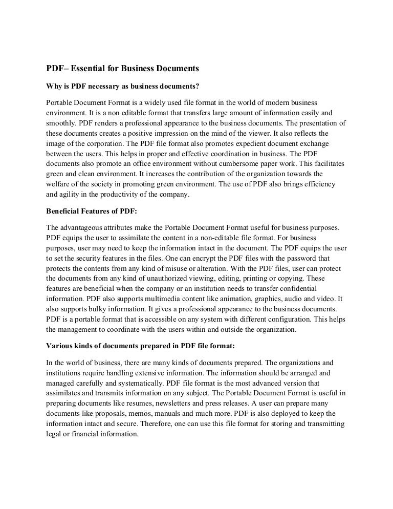 What are business papers