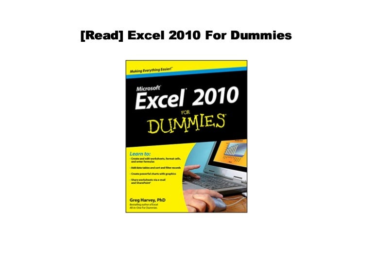 [PDF] Excel 2010 For Dummies