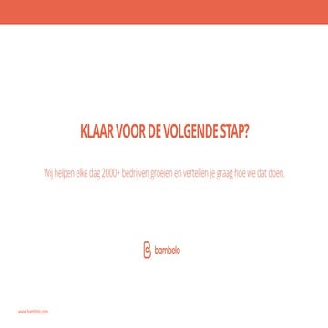 Klaar voor de volgende stap?