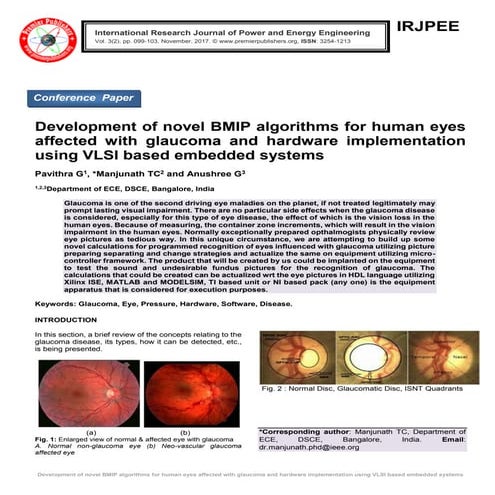 Development of novel BMIP algorithms for human eyes affected with glaucoma an...