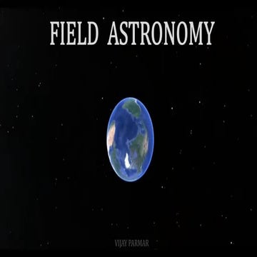 Field astronomy - Advanced surveying 