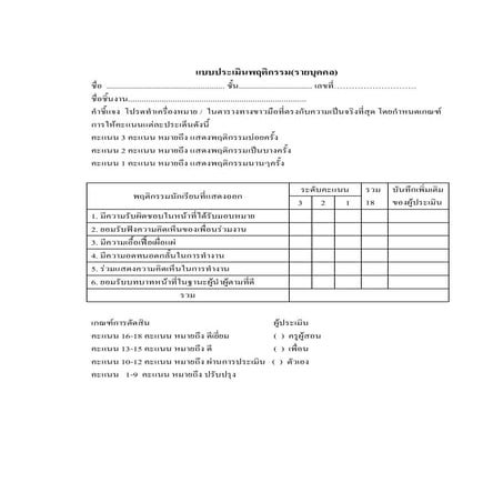 Pdf format แบบประเมินพฤติกรรมการทำงาน2013