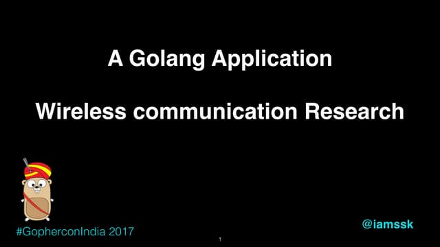 A Golang Application - Wireless communication 