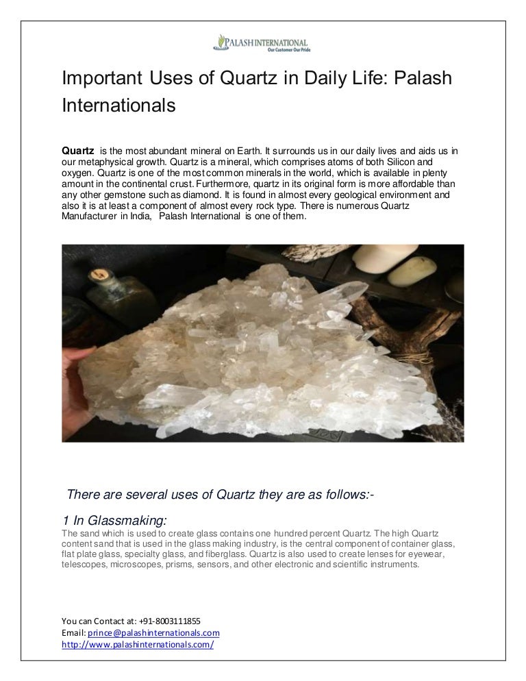 Important uses of quartz in daily lif1