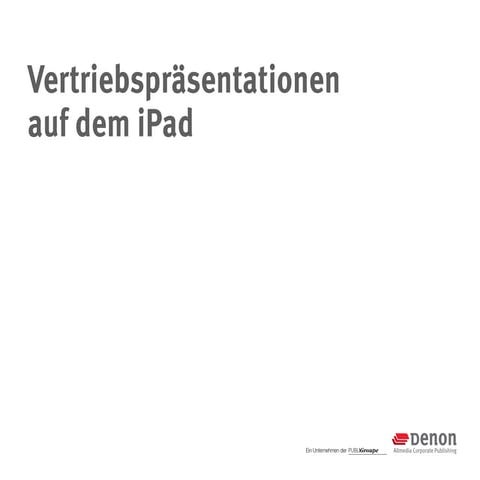Vertriebskommunikation auf dem iPad