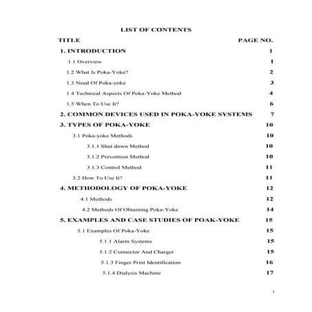 POKA-YOKE REPORT IN PDF FORM