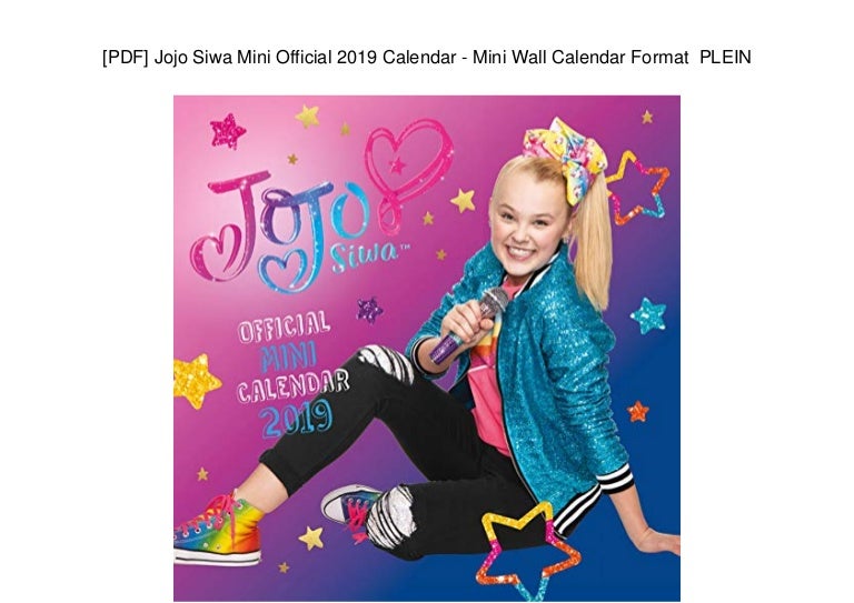 [PDF] Jojo Siwa Mini Official 2019 Calendar - Mini Wall Calendar Form…