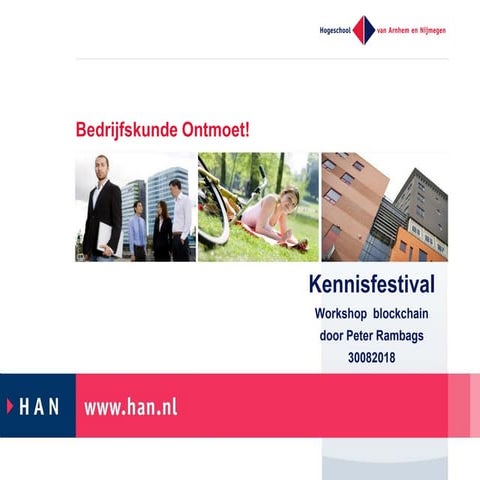 Kennisfestival 2018 blockchain workshop augustus 2018 