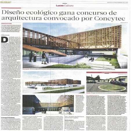 Diseño ecológico gana concurso de arquitectura convocado por CONCYTEC