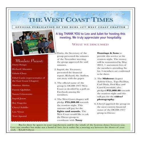 introducing...The West Coast Times