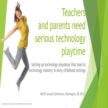 Technology Playdates for Professional Development in Early Childhood Educatio...