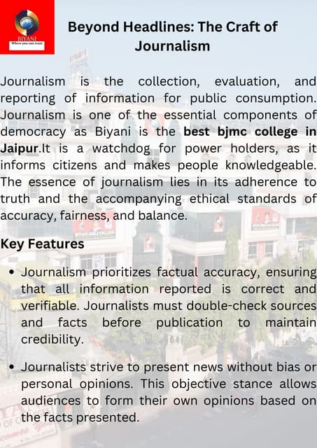 Crafting the Next Generation of Journalists | PDF
