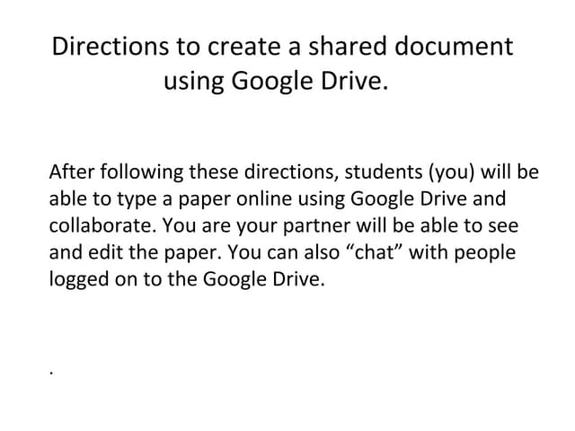 Collaborating with Google Drive
