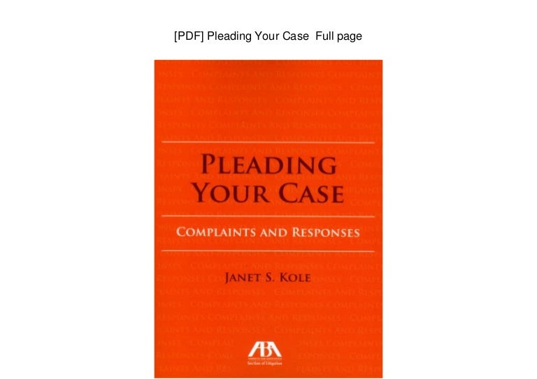 [PDF] Pleading Your Case Full page