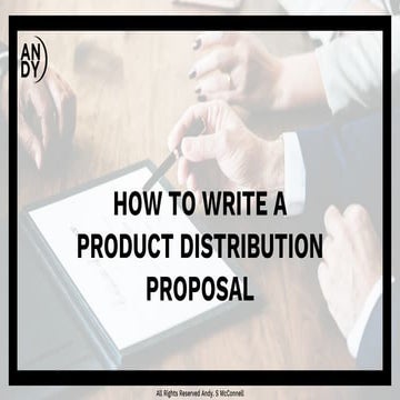 How to Write a Product Distribution Proposal | PDF