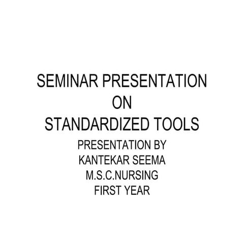 standardized-tools.ppt