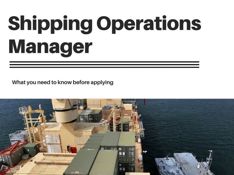shipping-operations-manager-overview