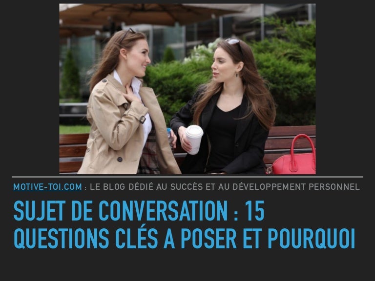 7 sujet de conversation