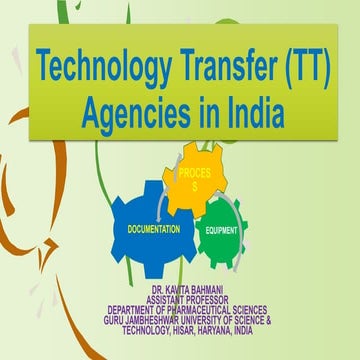  Technology transfer (tt) agencies in India