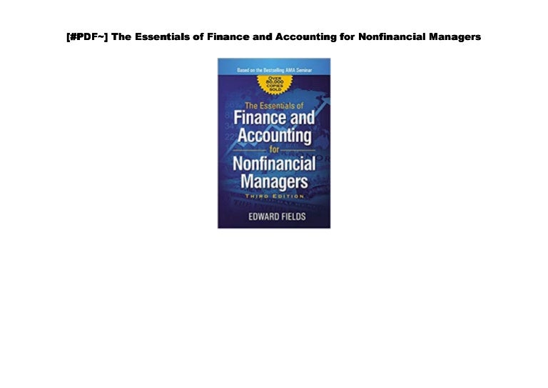 [#PDF~] The Essentials of Finance and Accounting for Nonfinancial Man…