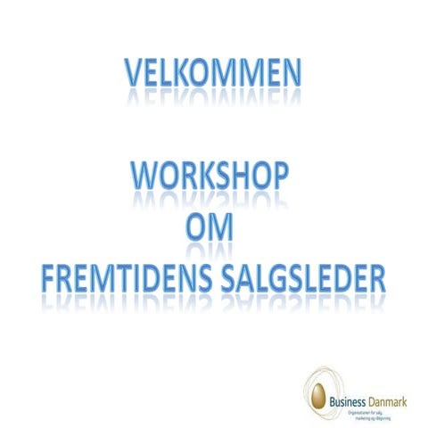 Workshop om fremtidens salgsleder salget 2020