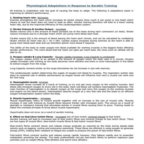 Pdhpe prereading   physiological adaptations