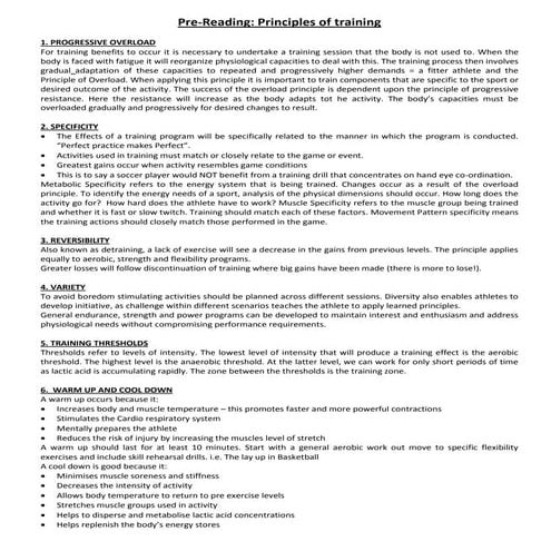 5. principles of training | PPTX