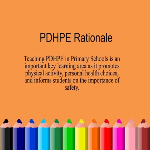 Pdhpe rationale
