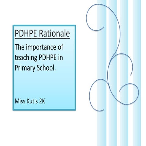 Pdhpe rationale