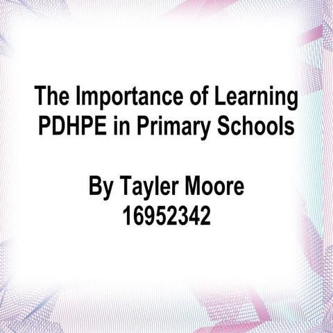 PDHPE - PowerPoint | PPTX