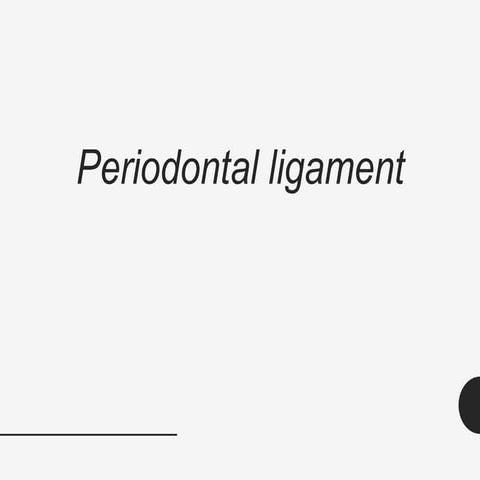 Oral Histology - Periodontal ligament
