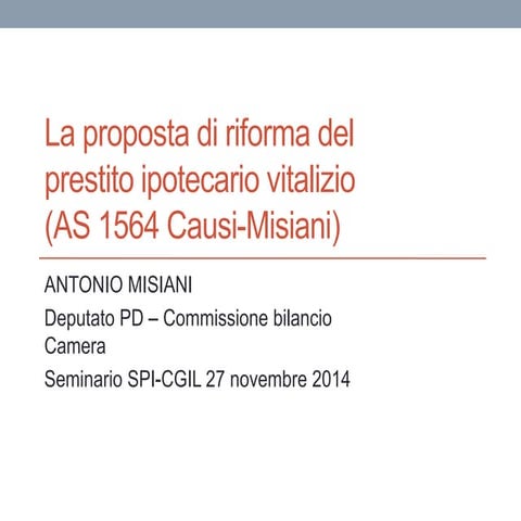 2014-11-27 Pdl prestito ipotecario vitalizio   presentazione