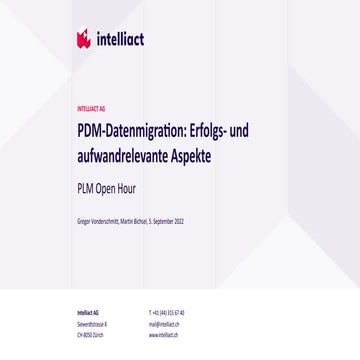 PDM-Datenmigration: erfolgs- und aufwandsrelevante Aspekte