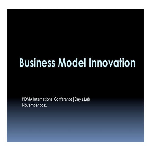 PDMA Business Model Innovation La