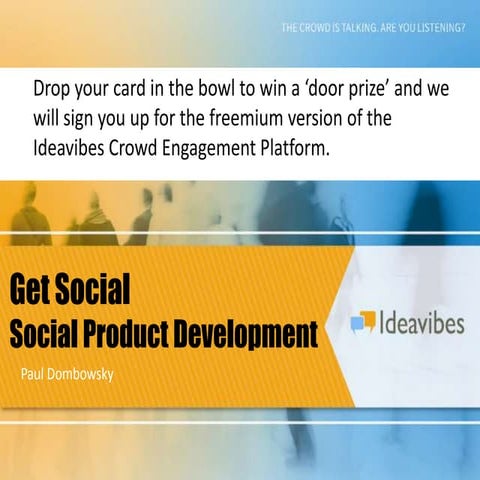 Social Product Development Primer from PDMA2011