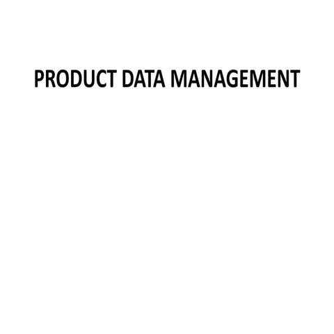 Product Data Management