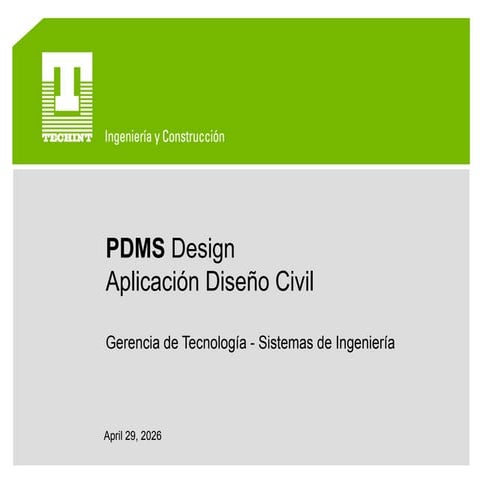 PDMS-Civil desarrollo y uso de la app para piping | PPT