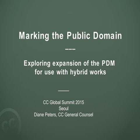 Creative Commons Public Domain Mark: version 2