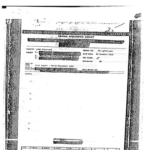 1. deleted 2. possible unidentified flying object 3. deleted