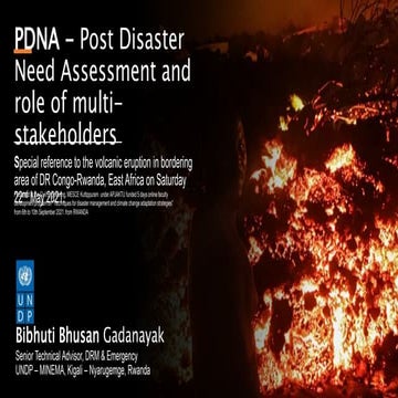 PDNA - Post Disaster Need Assessment and role of multi-stakeholders | PPTX