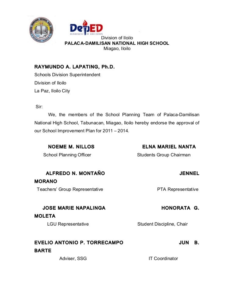 Pdnhs School Improvement Plan Sy 2011 2014 0014 C