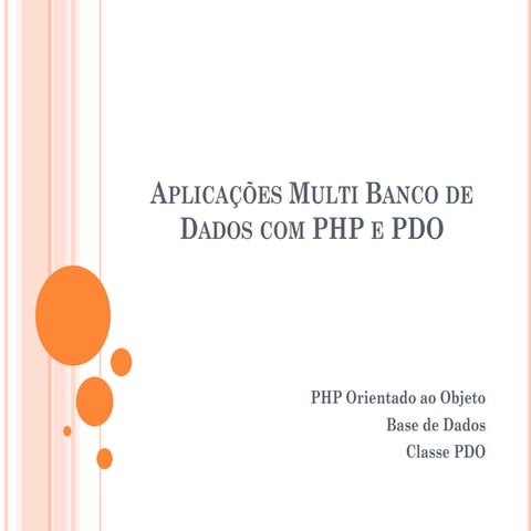 Pdo do PHP Palestra